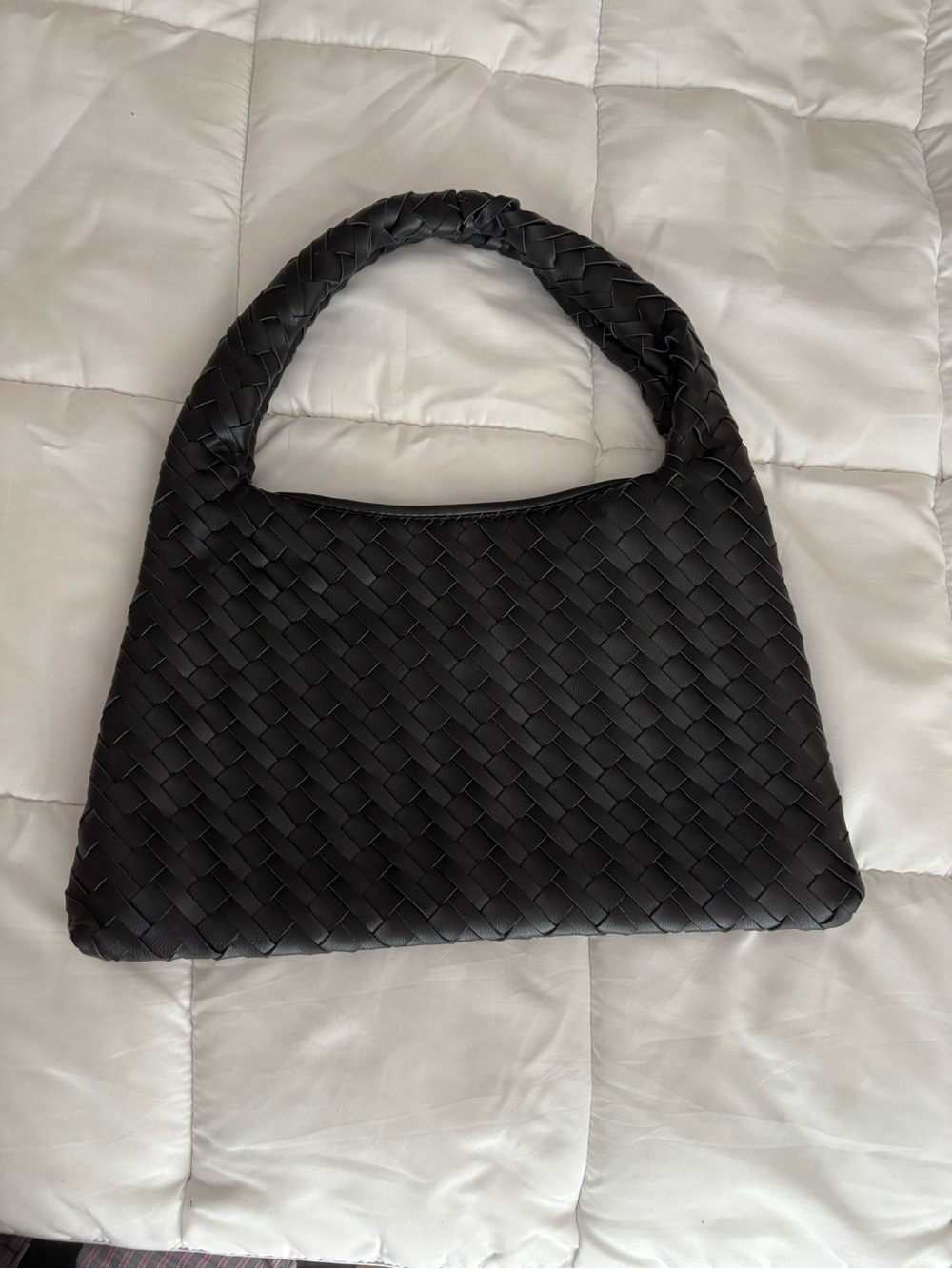 Walter Baker Margaux Black Woven Shoulder Bag NWOT